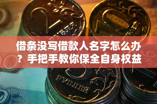 武汉借条没写借款人名字怎么办？手把手教你保全自身权益