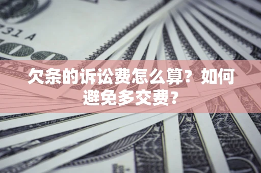 武汉欠条的诉讼费怎么算？如何避免多交费？