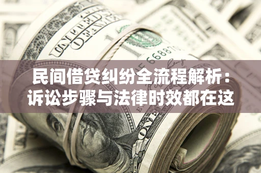 武汉民间借贷纠纷全流程解析：诉讼步骤与法律时效都在这儿了